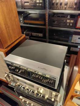 Preview: Trio Kenwood GE-1000 Profi Equalizer 2 x 12 beleuchtete Regler in silber Japan 1989